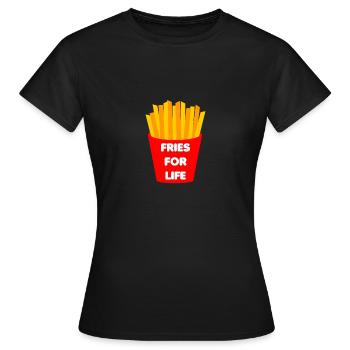 Frites frites - T-shirt Femme - noir - Devant - AI Model Female 172 dark (172cm)