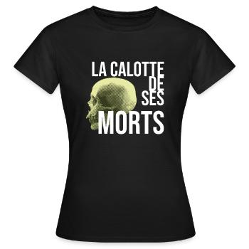 La calotte de ses morts - T-shirt Femme - noir - Devant - AI Model Female 172 dark (172cm)