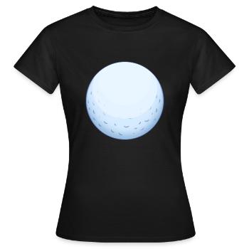 Balle de golf - T-shirt Femme - noir - Devant - AI Model Female 172 dark (172cm)