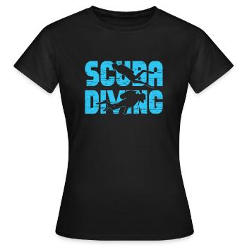 Tauchen Diving Vintage Underwater Sprüche - Frauen T-Shirt - Schwarz - Vorne - AI Model Female 172 dark (172cm)