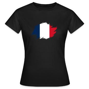 Franzosen Französisch Frankreich - Frauen T-Shirt - Schwarz - Vorne - AI Model Female 172 dark (172cm)