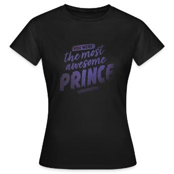 awesome Prince in Purple - Frauen T-Shirt - Schwarz - Vorne - AI Model Female 172 dark (172cm)