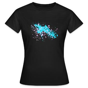 Farbspritzer! Bunt. Geschenk. - Frauen T-Shirt - Schwarz - Vorne - AI Model Female 172 dark (172cm)