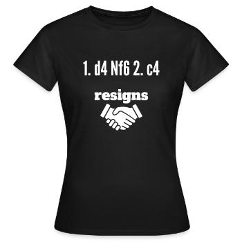 Scandale du champion du monde d’échecs tricheur - T-shirt Femme - noir - Devant - AI Model Female 172 dark (172cm)