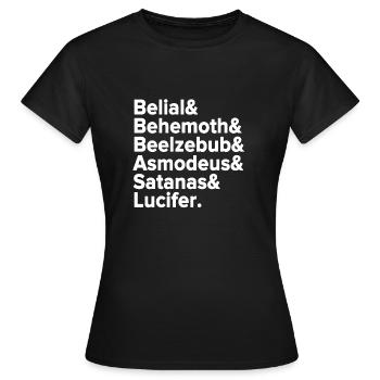 Devil names Ghost - T-shirt Femme - noir - Devant - AI Model Female 172 dark (172cm)
