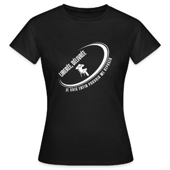I'm retired - Women's T-Shirt - black - Front - AI Model Female 172 dark (172cm)