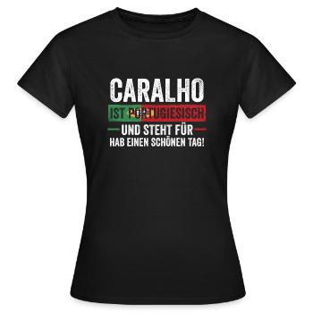 Portuguese Portugal - Women's T-Shirt - black - Front - AI Model Female 172 dark (172cm)