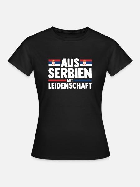 Serben Serbisch Serbien - Frauen T-Shirt - Schwarz