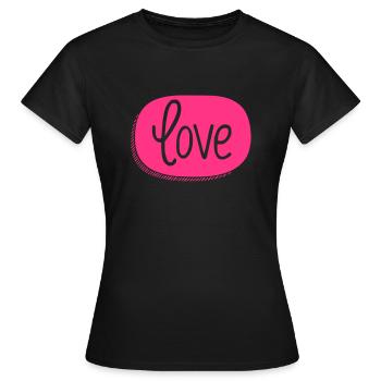 Love - Liebe - I love you - Ich liebe dich - Frauen T-Shirt - Schwarz - Vorne - AI Model Female 172 dark (172cm)