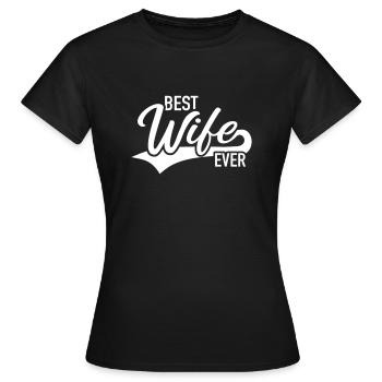 wife - Women's T-Shirt - black - Front - AI Model Female 172 dark (172cm)