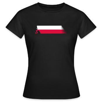 Poland Flag - Football National Team - T-shirt Femme - noir - Devant - AI Model Female 172 dark (172cm)