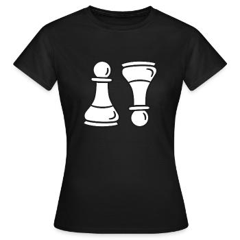 Champion du monde d’échecs - T-shirt Femme - noir - Devant - AI Model Female 172 dark (172cm)