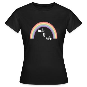 Mr and Mr Rainbow - Women's T-Shirt - black - Front - AI Model Female 172 dark (172cm)