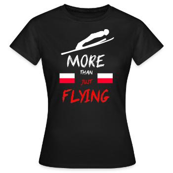 Skispringen Skifliegen geburtstag Geschenk Spruch - Frauen T-Shirt - Schwarz - Vorne - AI Model Female 172 dark (172cm)