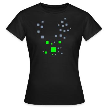 Motif Art Déco - Abstrait - T-shirt Femme - noir - Devant - AI Model Female 172 dark (172cm)