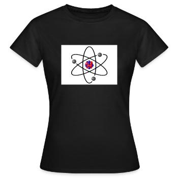 Physikteilchen aus The big bang Theory Geschenkide - Frauen T-Shirt - Schwarz - Vorne - AI Model Female 172 dark (172cm)