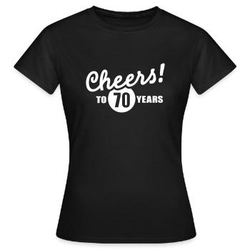 70th Birthday - Women's T-Shirt - black - Front - AI Model Female 172 dark (172cm)