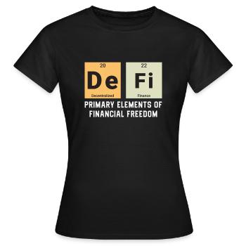 Defi, finance décentralisée - T-shirt Femme - noir - Devant - AI Model Female 172 dark (172cm)