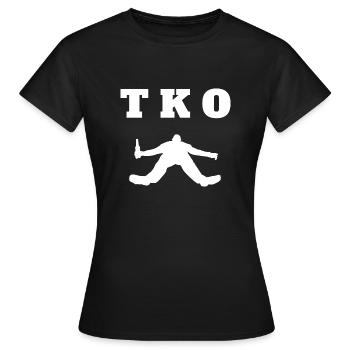 TKO Homme Ivre Évanoui Blackout Coma Blanc - T-shirt Femme - noir - Devant - AI Model Female 172 dark (172cm)