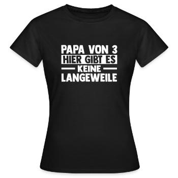 Dad of 3 children - Women's T-Shirt - black - Front - AI Model Female 172 dark (172cm)