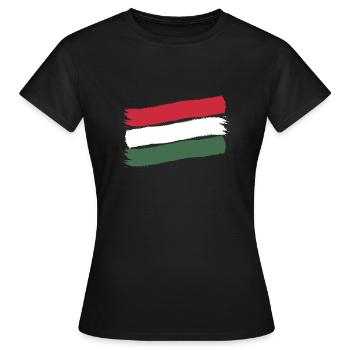 Hongrie Drapeau hongrois Drapeau hongrois Balaton Hongrie - T-shirt Femme - noir - Devant - AI Model Female 172 dark (172cm)