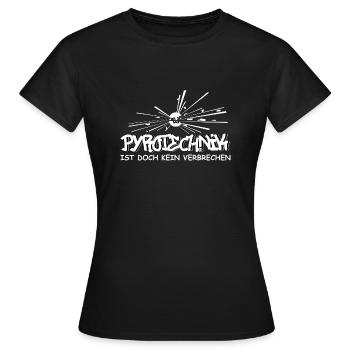 pyro - Frauen T-Shirt - Schwarz - Vorne - AI Model Female 172 dark (172cm)