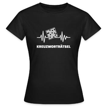 Mots croisés - T-shirt Femme - noir - Devant - AI Model Female 172 dark (172cm)