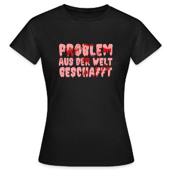 Costume d’Halloween Taché de Sang - T-shirt Femme - noir - Devant - AI Model Female 172 dark (172cm)