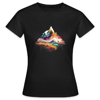 Mountain Vibes Psyké 1 - Women's T-Shirt - black - Front - AI Model Female 172 dark (172cm)