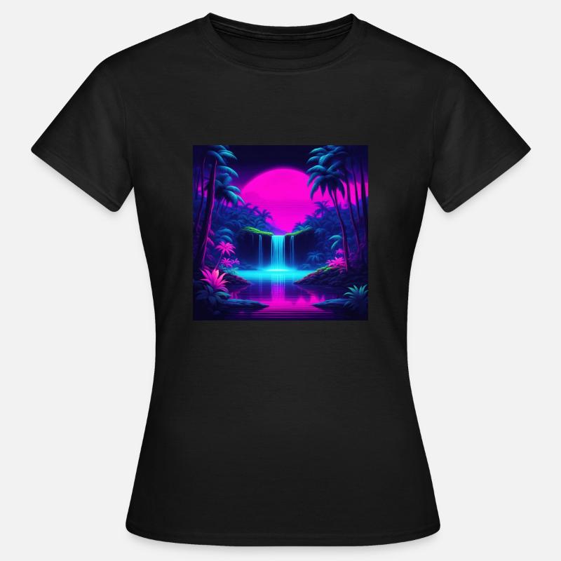 Neon Waterfall - Women's T-Shirt - black