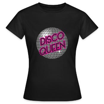 Disco Queen Party JGA disco ball - Women's T-Shirt - black - Front - AI Model Female 172 dark (172cm)
