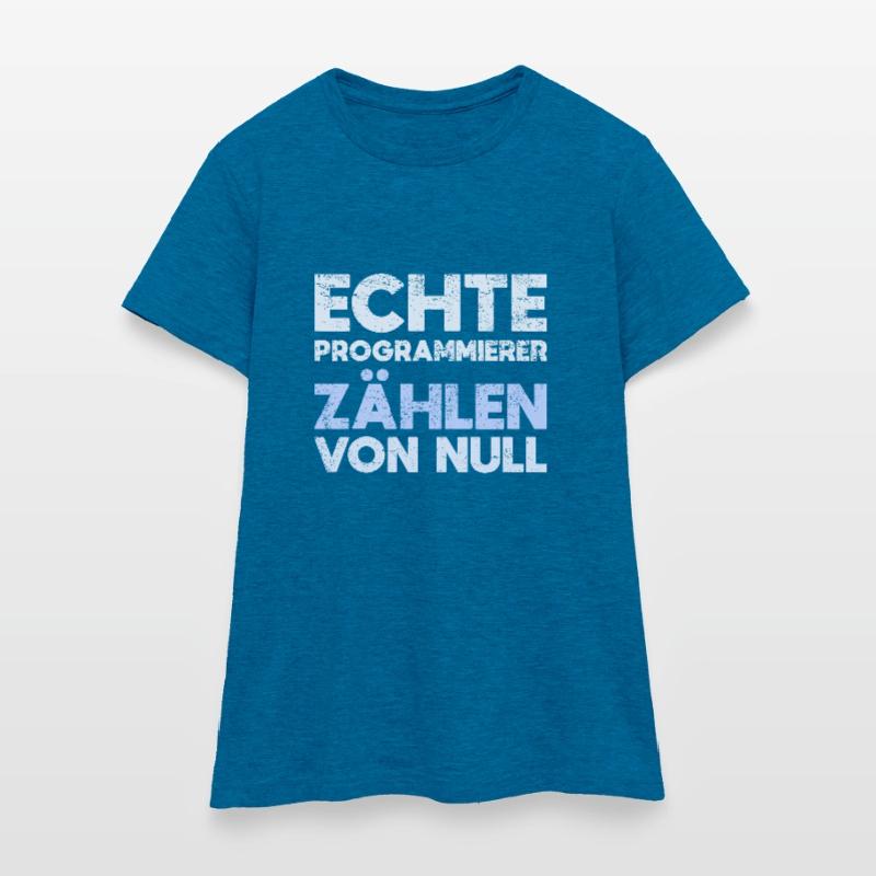 Echte Programmierer Zählen Von Null Frauen T-Shirt