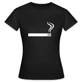 Zigarette - Frauen T-Shirt - Schwarz - Vorne - AI Model Female 172 dark (172cm)