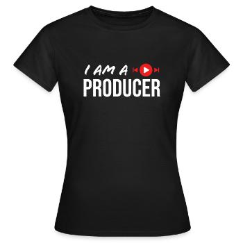 I AM A PRODUCER / Produzent - Frauen T-Shirt - Schwarz - Vorne - AI Model Female 172 dark (172cm)