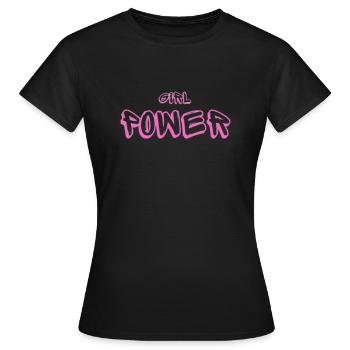 Girl Power - Frauen T-Shirt - Schwarz - Vorne - AI Model Female 172 dark (172cm)