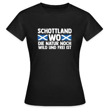 Ecossais Ecosse Ecosse Ecosse - T-shirt Femme - noir - Devant - AI Model Female 172 dark (172cm)