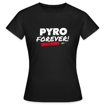 Pyro pour toujours - T-shirt Femme - noir - Devant - AI Model Female 172 dark (172cm)