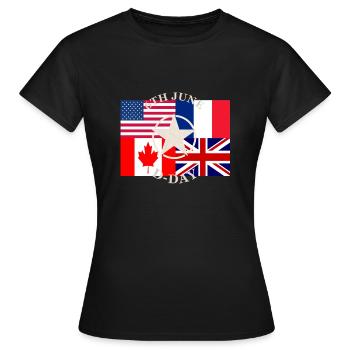 6th june D-day - Frauen T-Shirt - Schwarz - Vorne - AI Model Female 172 dark (172cm)