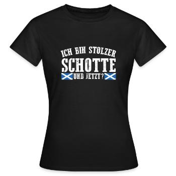 Schotten Schottisch Schottland - Frauen T-Shirt - Schwarz - Vorne - AI Model Female 172 dark (172cm)