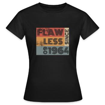 60e anniversaire Sans faille depuis 09/1964 - T-shirt Femme - noir - Devant - AI Model Female 172 dark (172cm)