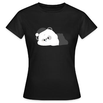 Tired Panda - Women's T-Shirt - black - Front - AI Model Female 172 dark (172cm)
