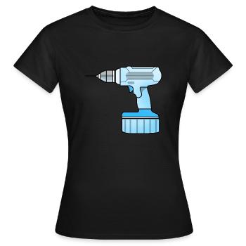 Perceuse - T-shirt Femme - noir - Devant - AI Model Female 172 dark (172cm)
