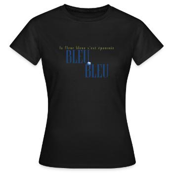 La fleur bleue - Women's T-Shirt - black - Front - AI Model Female 172 dark (172cm)