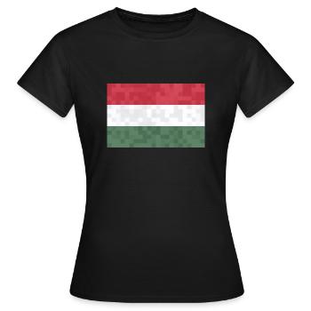 Hongrie Drapeau hongrois Drapeau hongrois Balaton Hongrie - T-shirt Femme - noir - Devant - AI Model Female 172 dark (172cm)