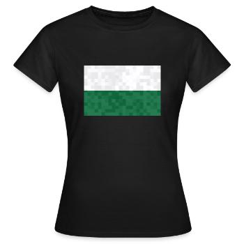 Drapeau de Saxe Drapeau saxon Ossi Holiday SN - T-shirt Femme - noir - Devant - AI Model Female 172 dark (172cm)