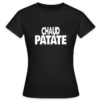 chaud patate - T-shirt Femme - noir - Devant - AI Model Female 172 dark (172cm)