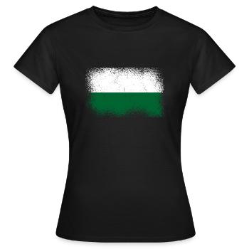 Drapeau de Saxe Drapeau saxon Ossi Holiday SN - T-shirt Femme - noir - Devant - AI Model Female 172 dark (172cm)