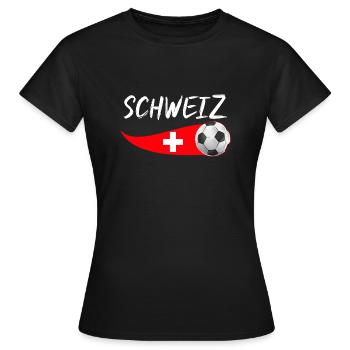 Suisse Suisse - T-shirt Femme - noir - Devant - AI Model Female 172 dark (172cm)