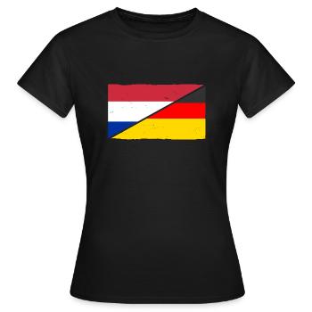 Pays-Bas Pays-Bas Allemagne Pays-Bas - T-shirt Femme - noir - Devant - AI Model Female 172 dark (172cm)
