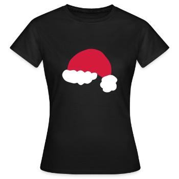 Santa Claus/ hat - Women's T-Shirt - black - Front - AI Model Female 172 dark (172cm)